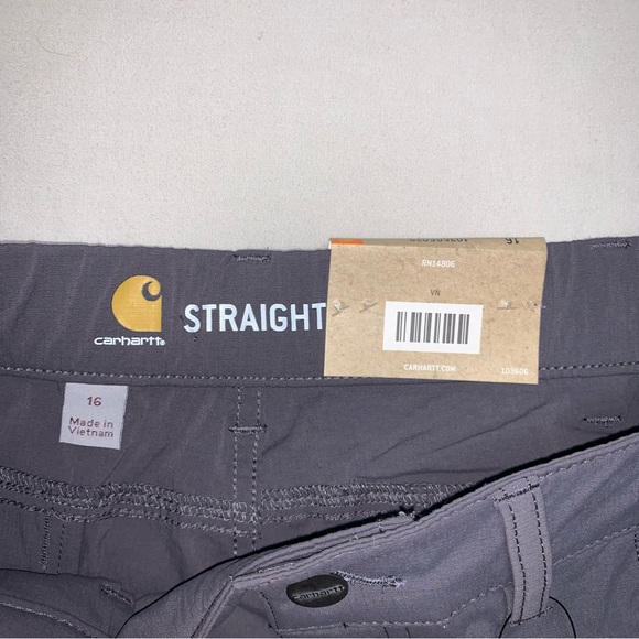 🆕 NWT CARHARTT Straight Madden Cargo Shorts WOmen’s 16 Shadow Rugged Flex Force - Picture 7 of 9